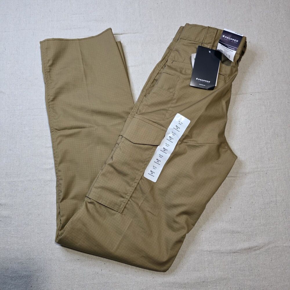 Propper RevTac Tactical Pants Coyote Tan Mens 28x37 Unhemmed Outdoor Duty New